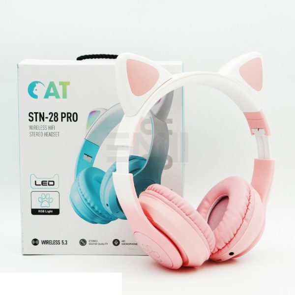 هدفون بلوتوثی مدل STN-28  طرح Cat Ear 2023