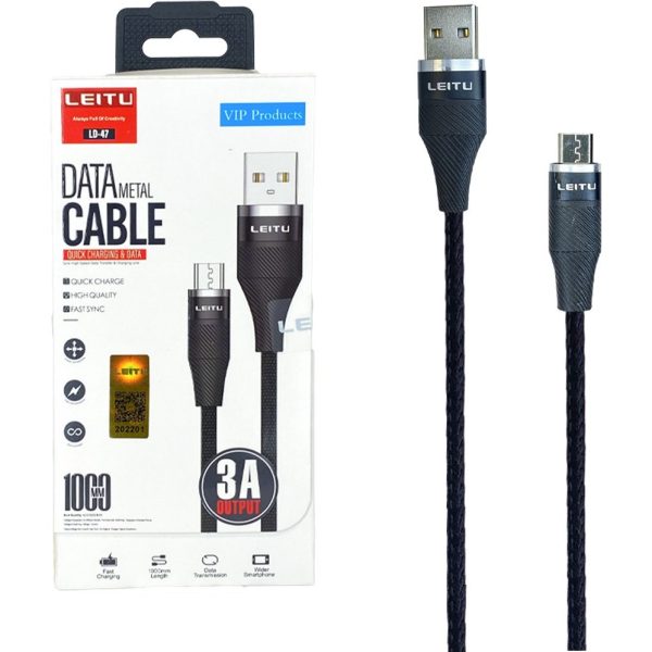 کابل شارژ اندروید مدل لیتو  Android Charging Cable LEITU LD-47