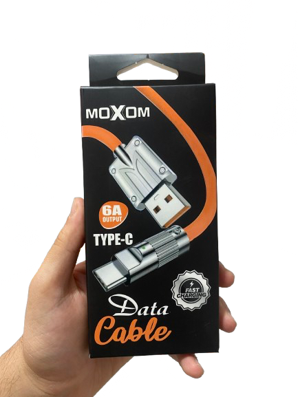 کابل شارژ تایپ سی برند موکسوم   Type-C Charging Cable MOXOM