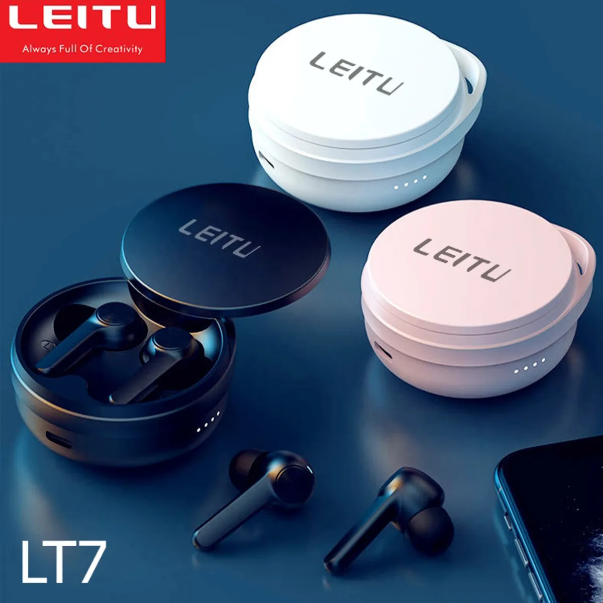 هنذفری بلوتوثی(ایرپاد) لیتو مدل WIRELESS EARBUDS LEITU LT-7