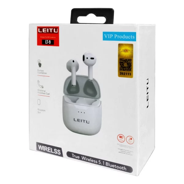 هنذفری بلوتوثی (ایرپاد) لیتو WIRELESS EARBUDS LEITU LT-9