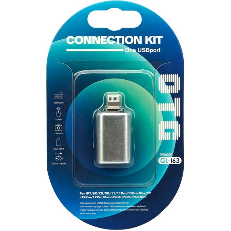 تبدیل Connection Kit GL-163 / JH-049 OTG USB To Lightning